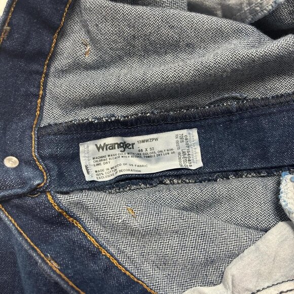 Wrangler Cowboy Cut Jeans Mens 46 X 32 Blue Denim Western Straight Leg - Picture 5 of 8